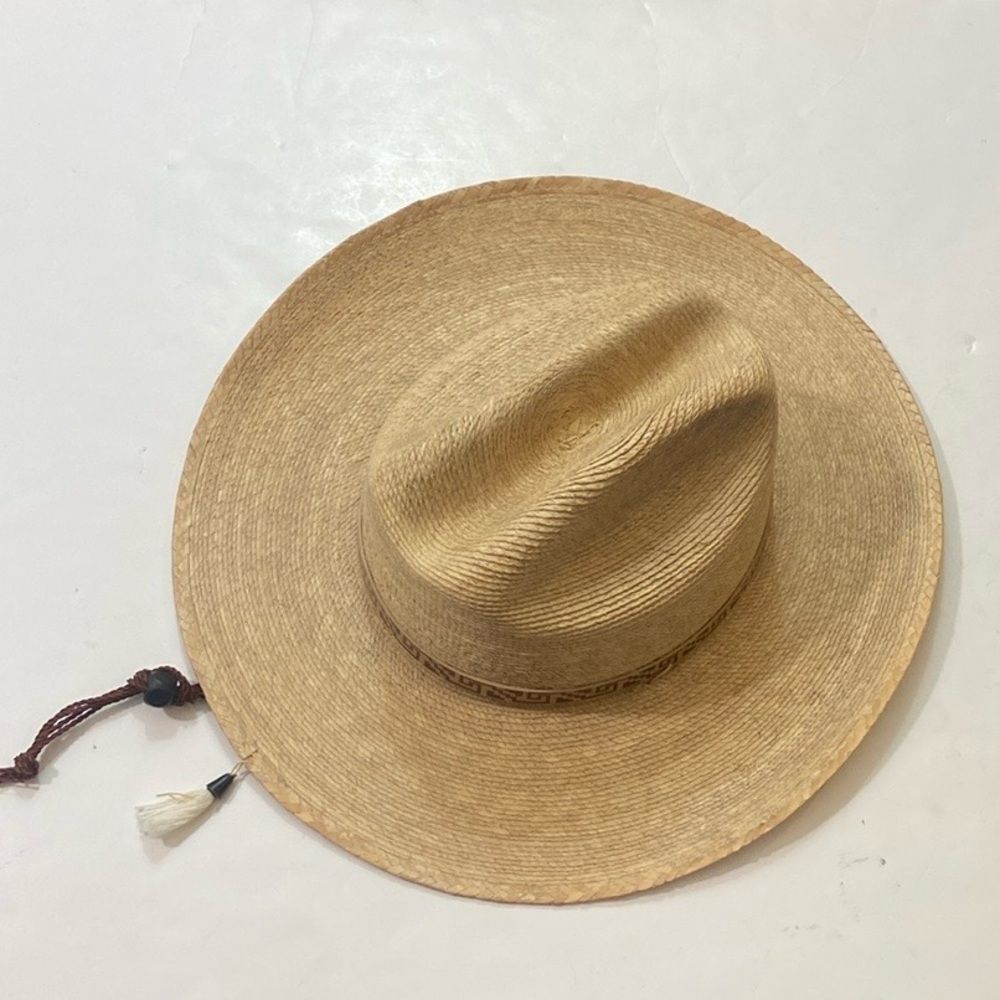 Vintage Mexican Collectable Hand Made Straw Palm Cowboy Hat